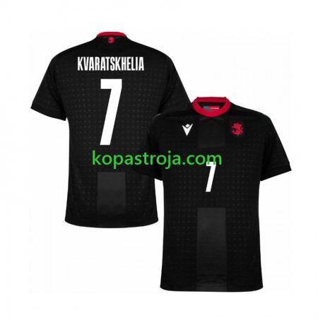 Billiga Fotbollströjor Georgia Kvaratskhelia 7 Borta tröja EM 2024 Kortärmad